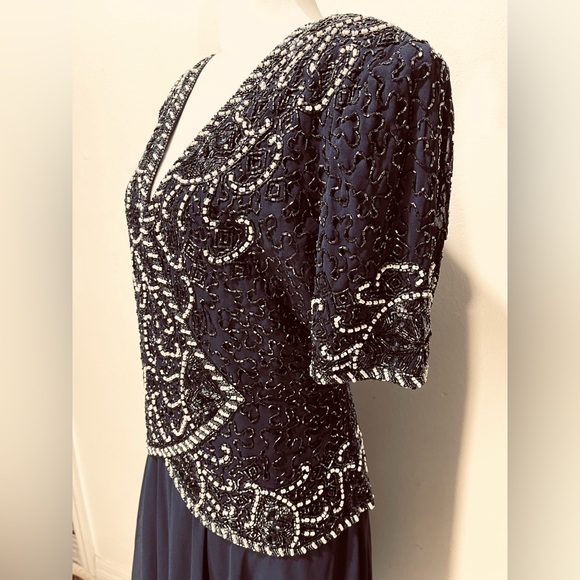 Brilliante maxi dress Sequins romantic Festive gown bride’s mother Women’s XXL - Picture 4 of 9